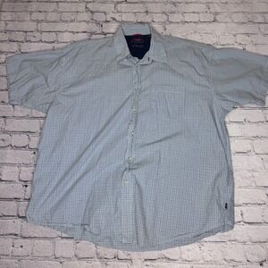 Wrangler Men's Plaid Short Sleeve Button Up Shirt Cool River Cotton 2XL